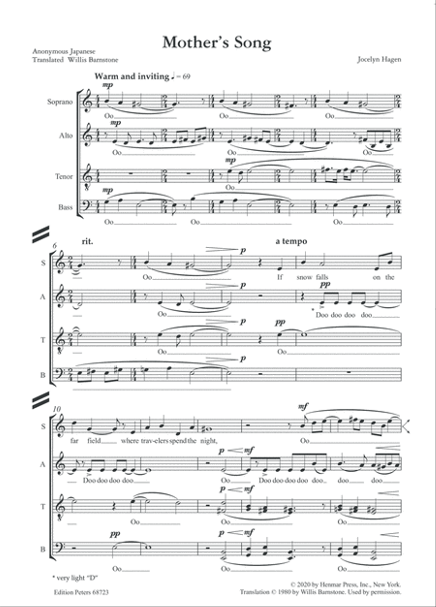 Mother's Song SSAATTBB scores gallery preview page 4