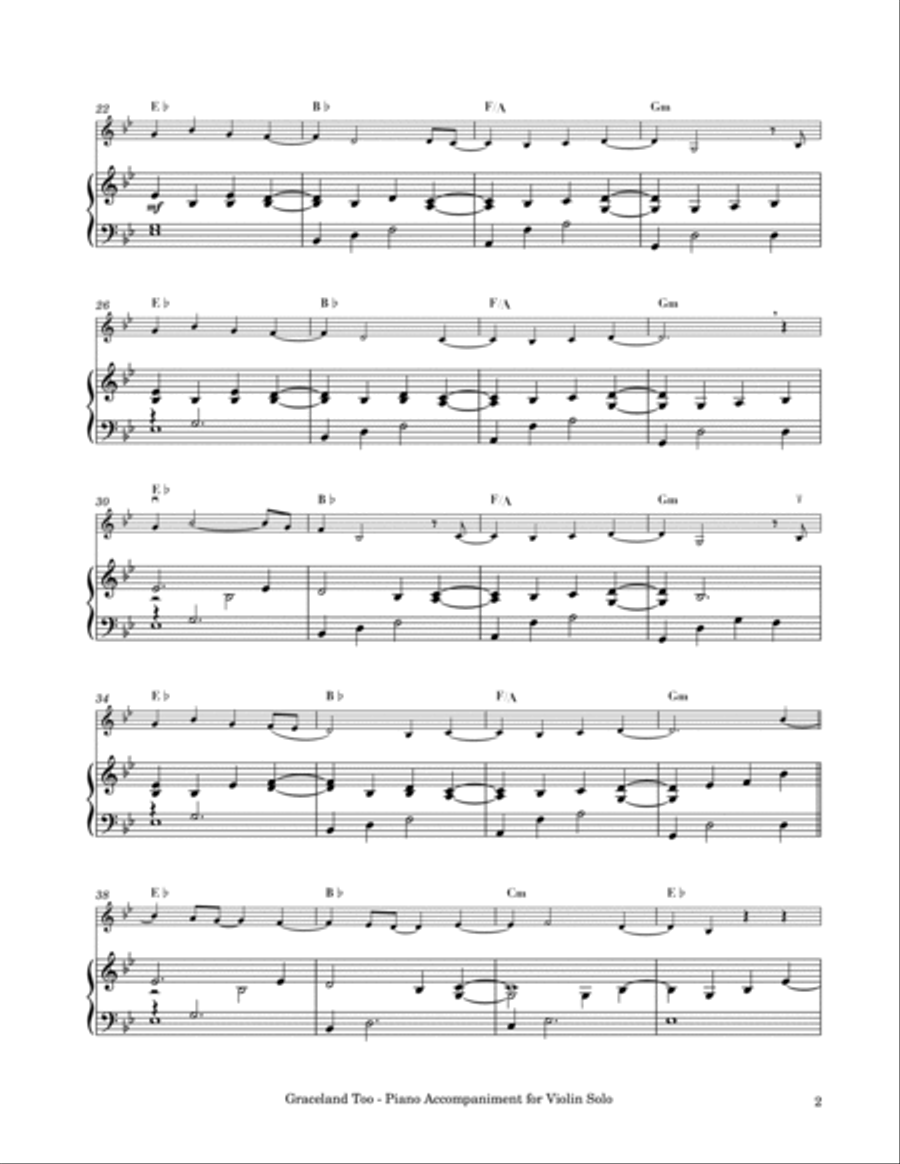 Graceland Too Violin Solo scores gallery preview page 3