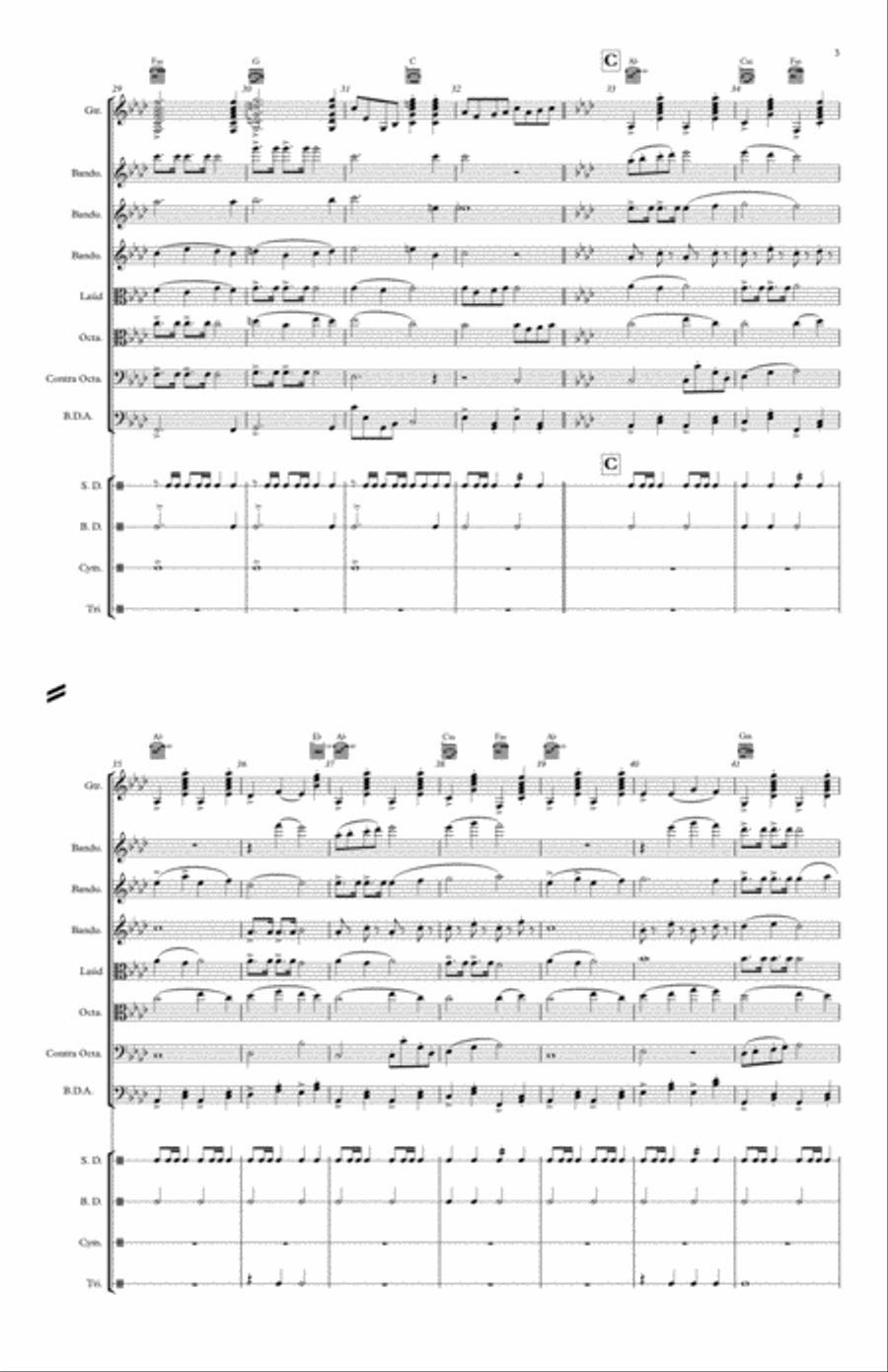 Bruno's Percieving March Bruno's Percieving March Chamber Orchestra scores gallery preview page 3