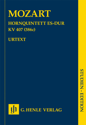 Book cover for Horn Quintet in E-flat Major KV 407 (386c)