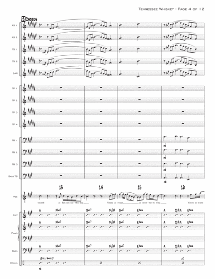(Smooth As) Tennessee Whiskey Jazz Ensemble scores gallery preview page 4