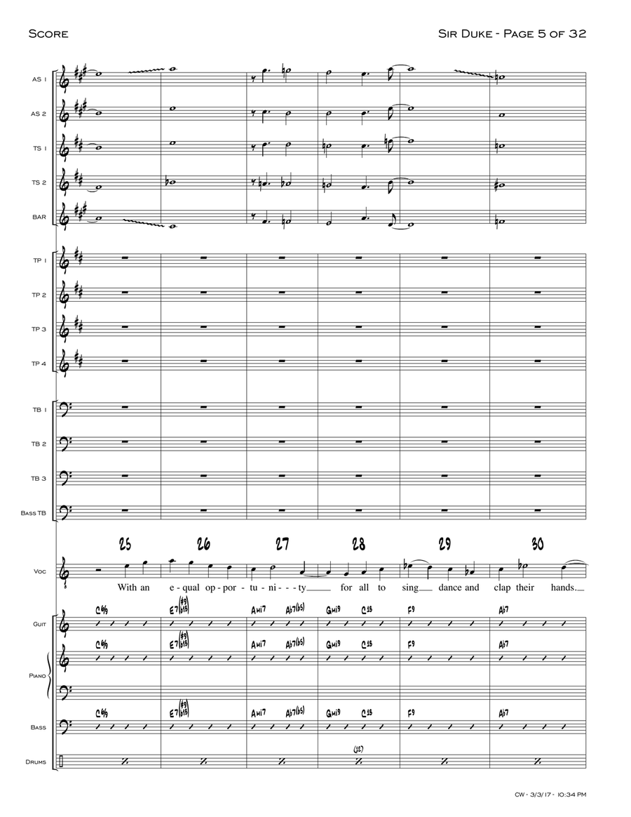 Sir Duke Jazz Ensemble scores gallery preview page 5