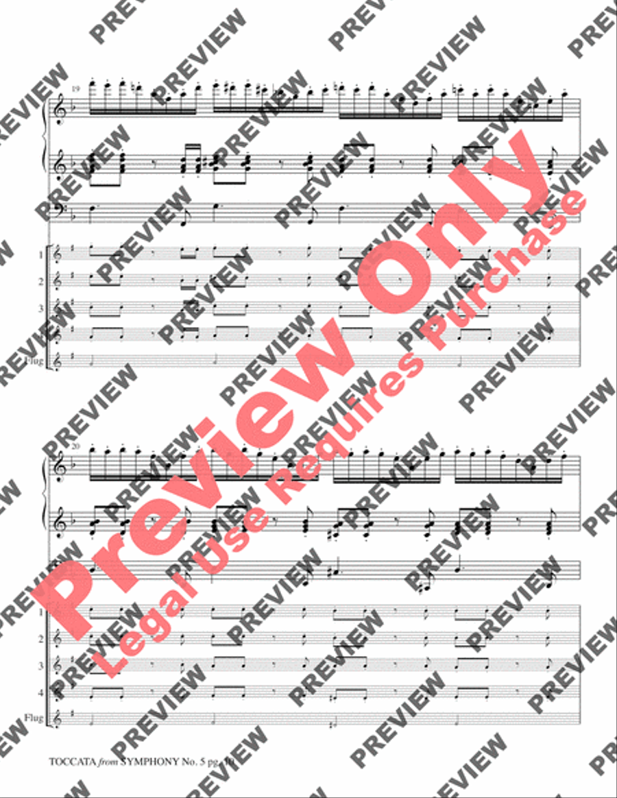 Toccata (from Symphony No. 5) Small Ensemble scores gallery preview page 12