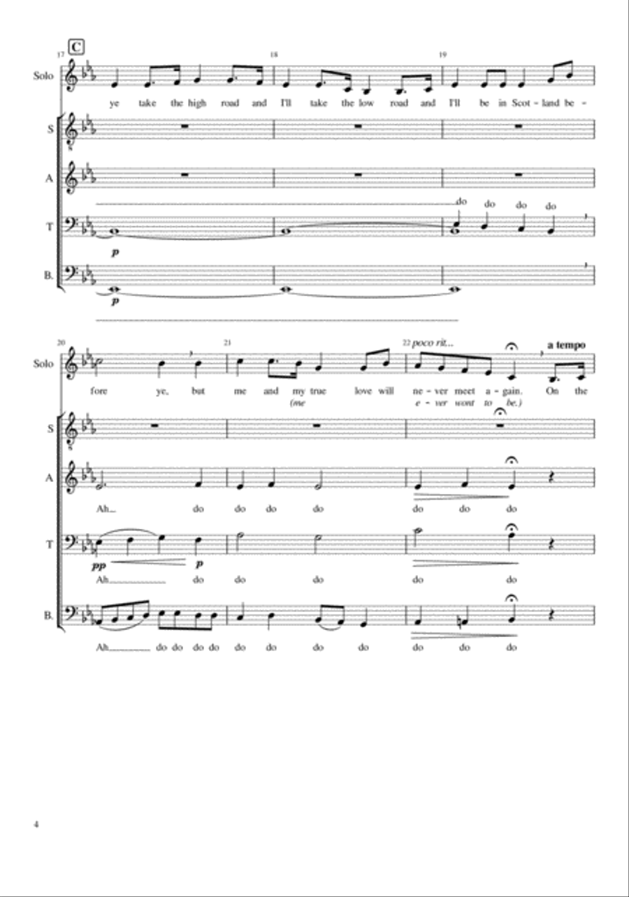 Loch Lomond (SATB) 4-Part scores gallery preview page 4