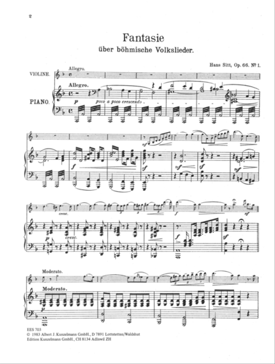 Fantasia on Bohemian folk songs Violin Solo scores gallery preview page 2