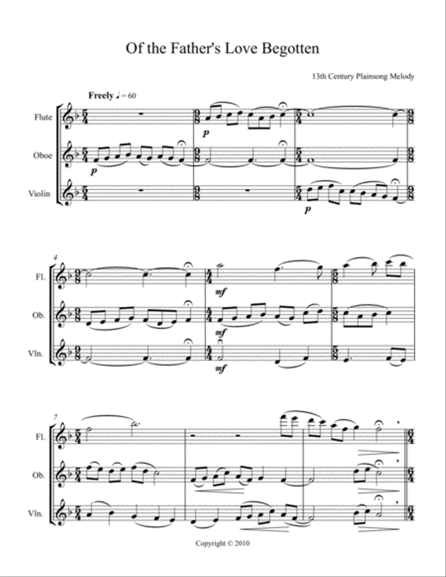 Of the Father's Love Begotten Small Ensemble scores gallery preview page 2