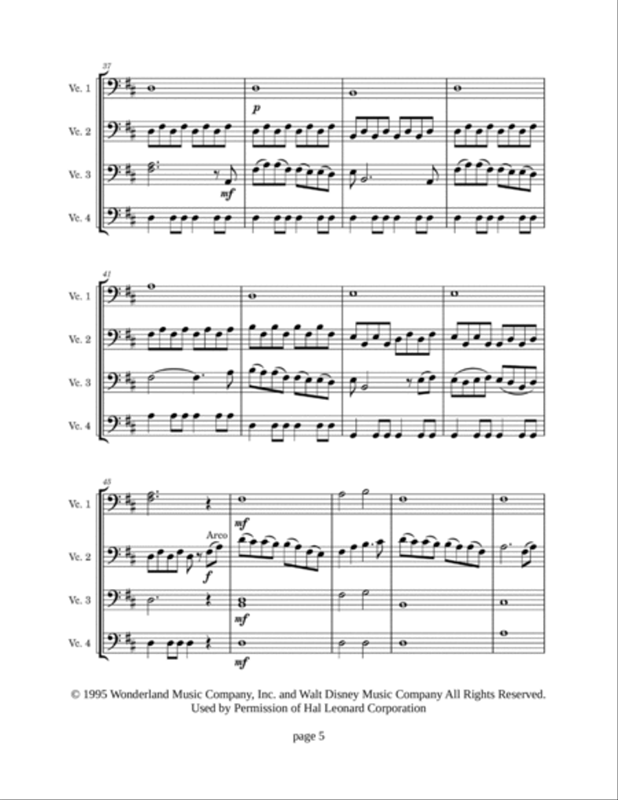 Colors Of The Wind Colors Of The Wind String Quartet scores gallery preview page 5