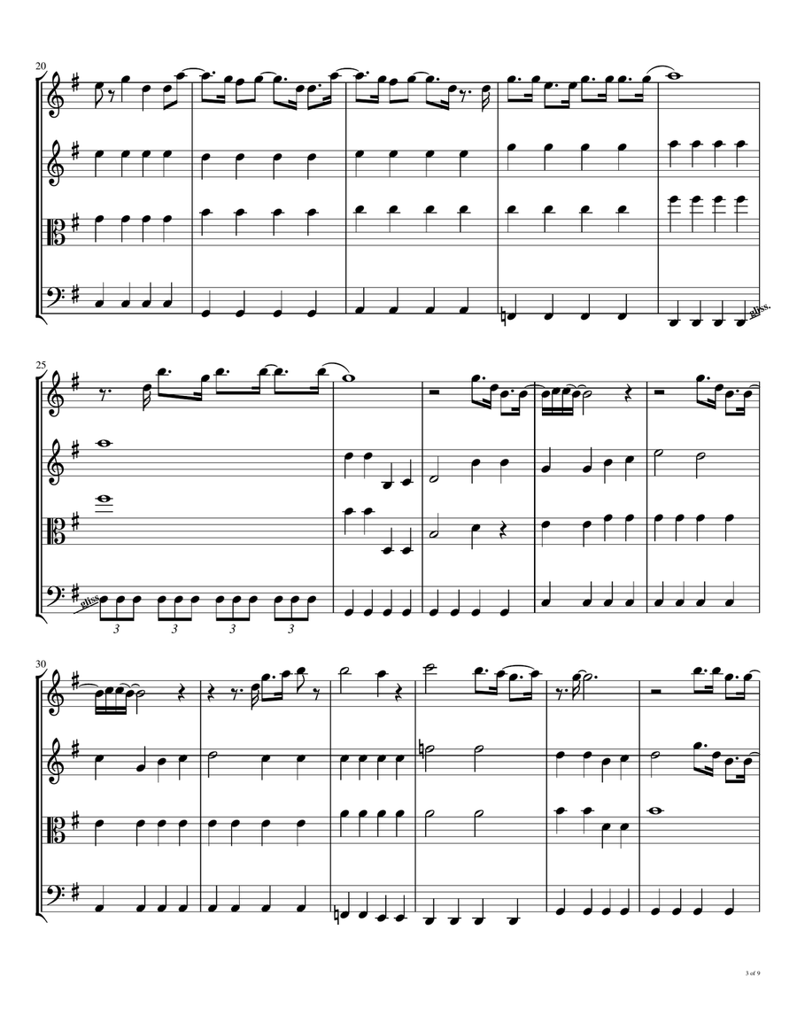 Christmas Tree Farm String Quartet scores gallery preview page 4