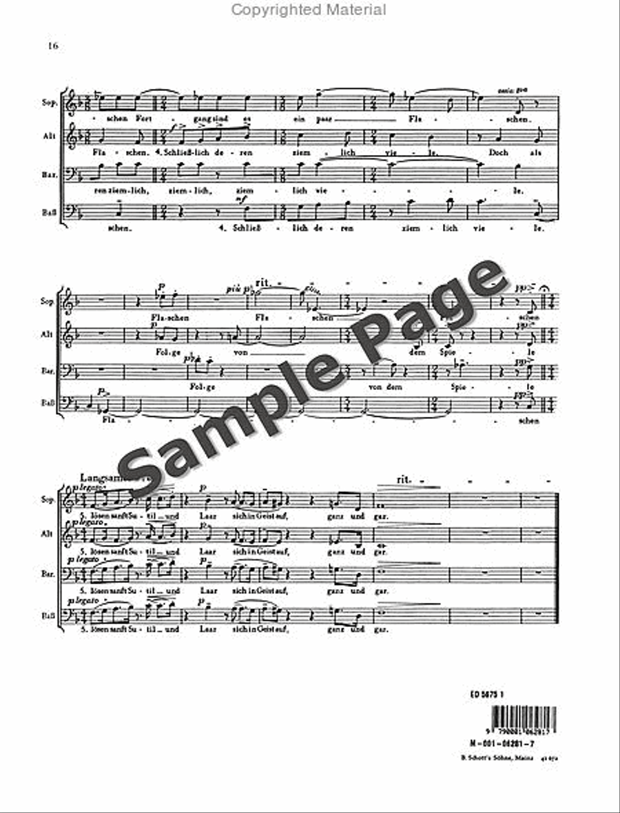 Wyttenbach J Sutil+laar Scherzlieder Mixed Choir scores gallery preview page 17