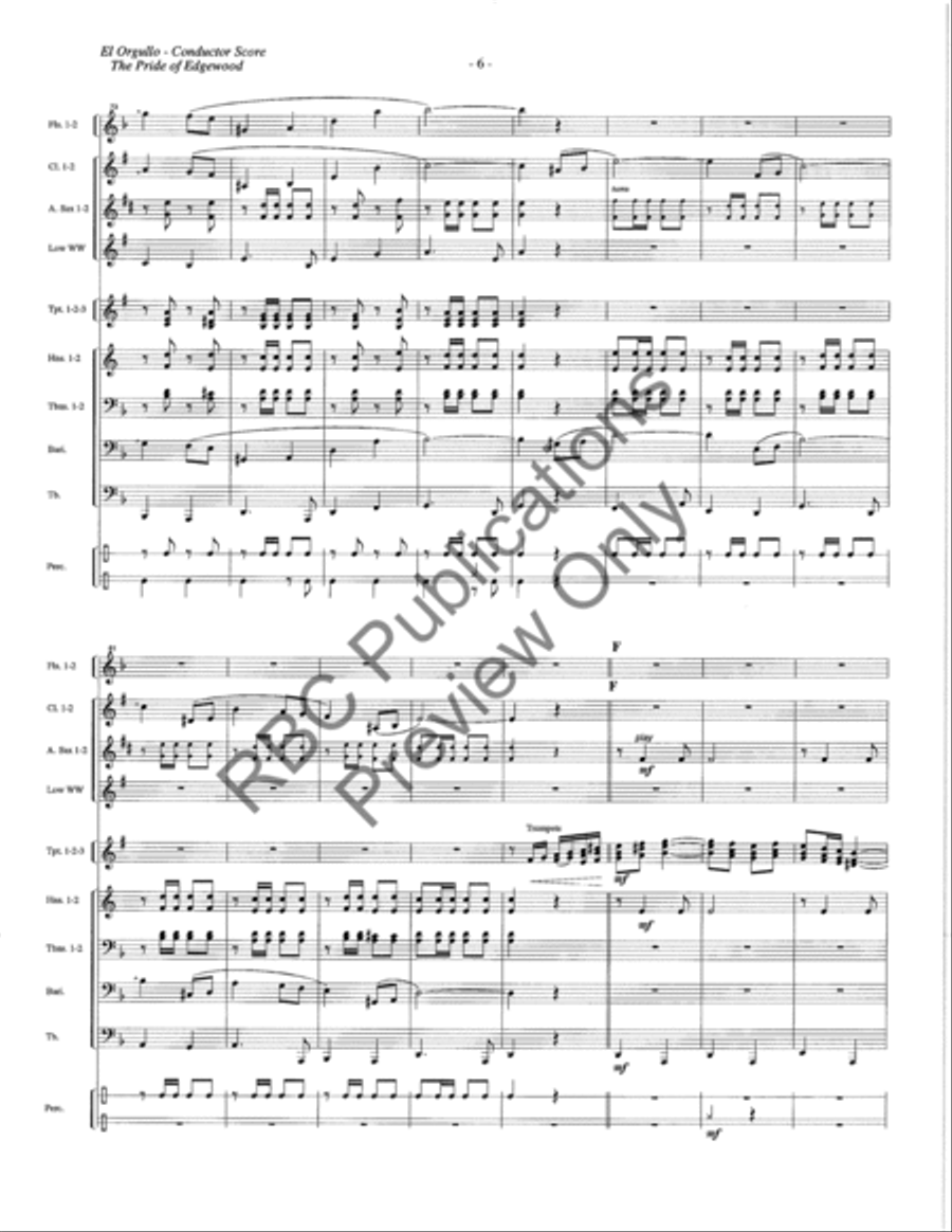 El Orgullo (Score) El Orgullo (Score) Concert Band scores gallery preview page 11