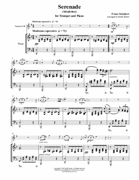 Serenade (Standchen) for Trumpet and Piano