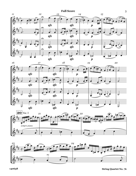 String Quartet Op. 76 No.3 Mvt 2 image number null