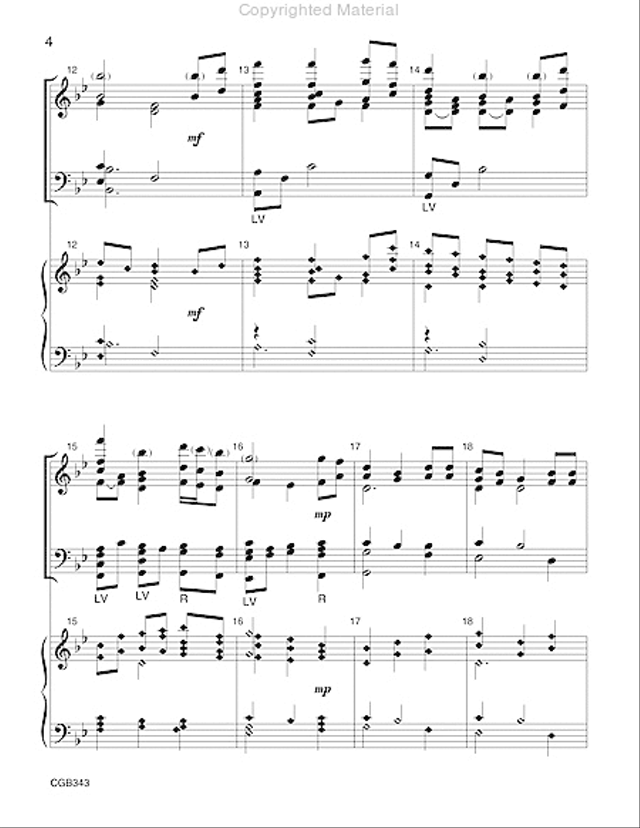 Lord, Whose Love in Humble Service Handbell Choir scores gallery preview page 4