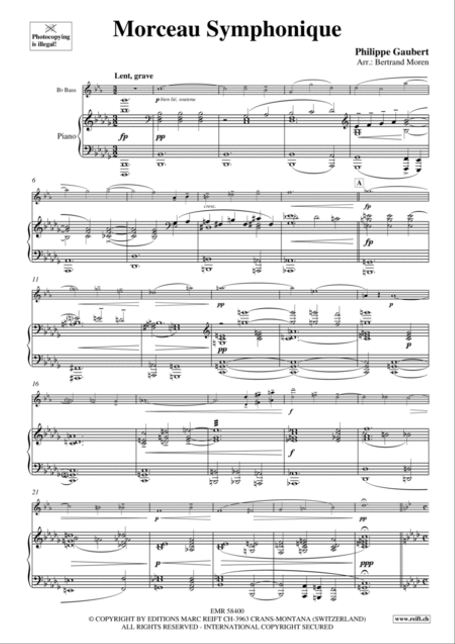 Morceau Symphonique Morceau Symphonique Voice Solo scores gallery preview page 4