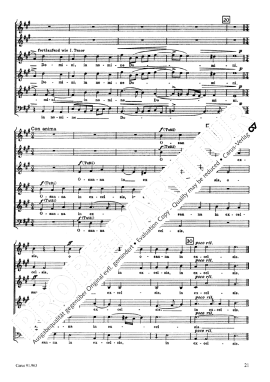 Missa Ecce nunc benedicite Choir scores gallery preview page 24