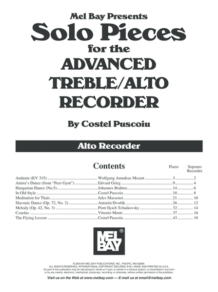 Solo Pieces for the Advanced Treble/Alto Recorder