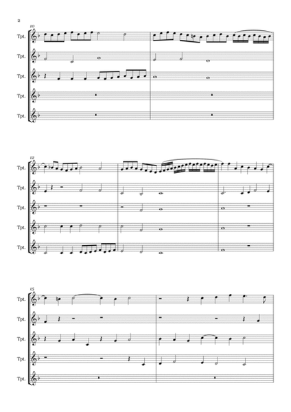 Canzona - Andrea Gabrieli - for Bb Trumpet Quintet - Score and Parts image number null