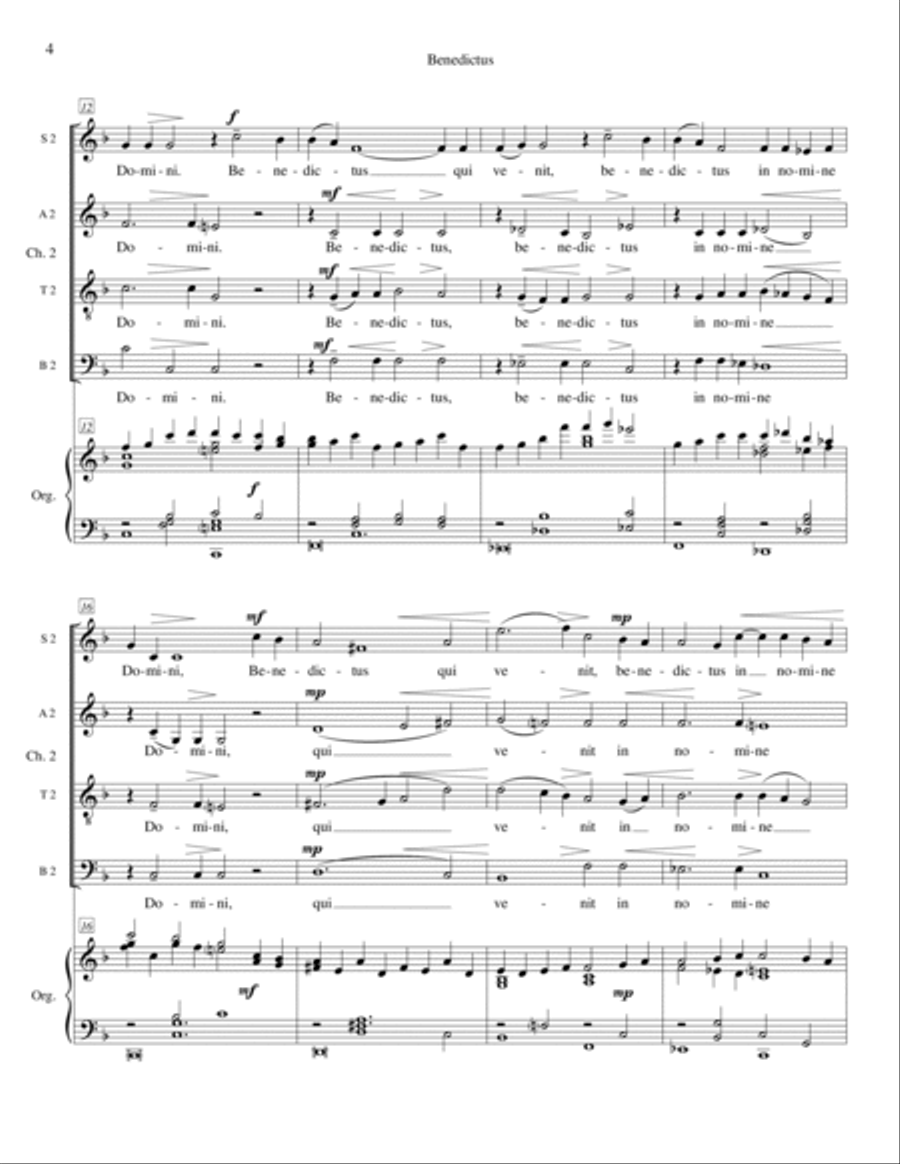 Benedictus 4-Part scores gallery preview page 4