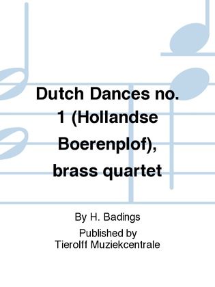 Book cover for Hollandse Boerenplof/Dutch Dances No.1, Brass Quartet