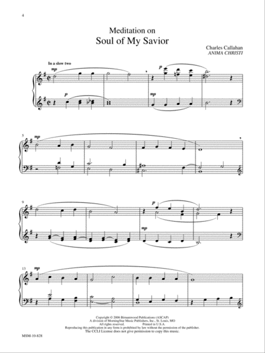 Improvisation on O Lord, I Am Not Worthy Organ scores gallery preview page 1