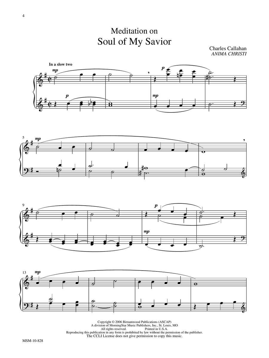 Improvisation on O Lord, I Am Not Worthy