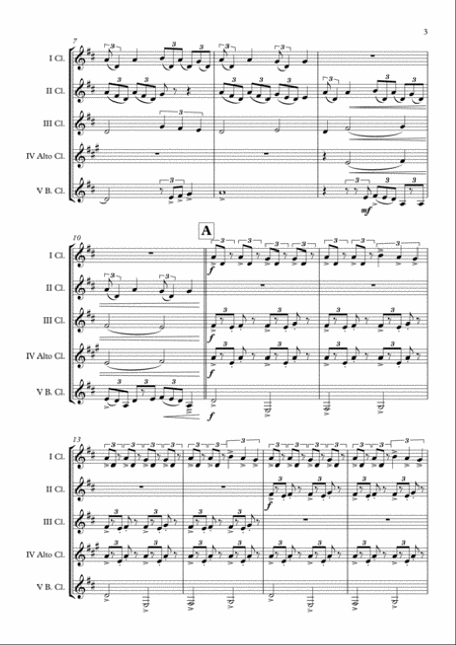 Flying Clarinet Choir scores gallery preview page 4
