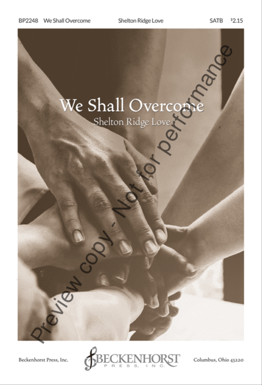 We Shall Overcome (SATB) 4-Part scores gallery preview page 2