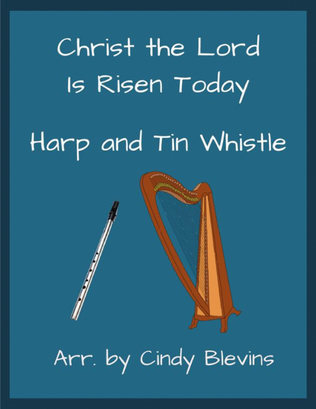 Christ the Lord Is Risen Today, Harp and Tin Whistle (D)