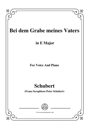 Schubert-Bei dem Grabe meines Vaters,D.469,in E Major,for Voice&Piano