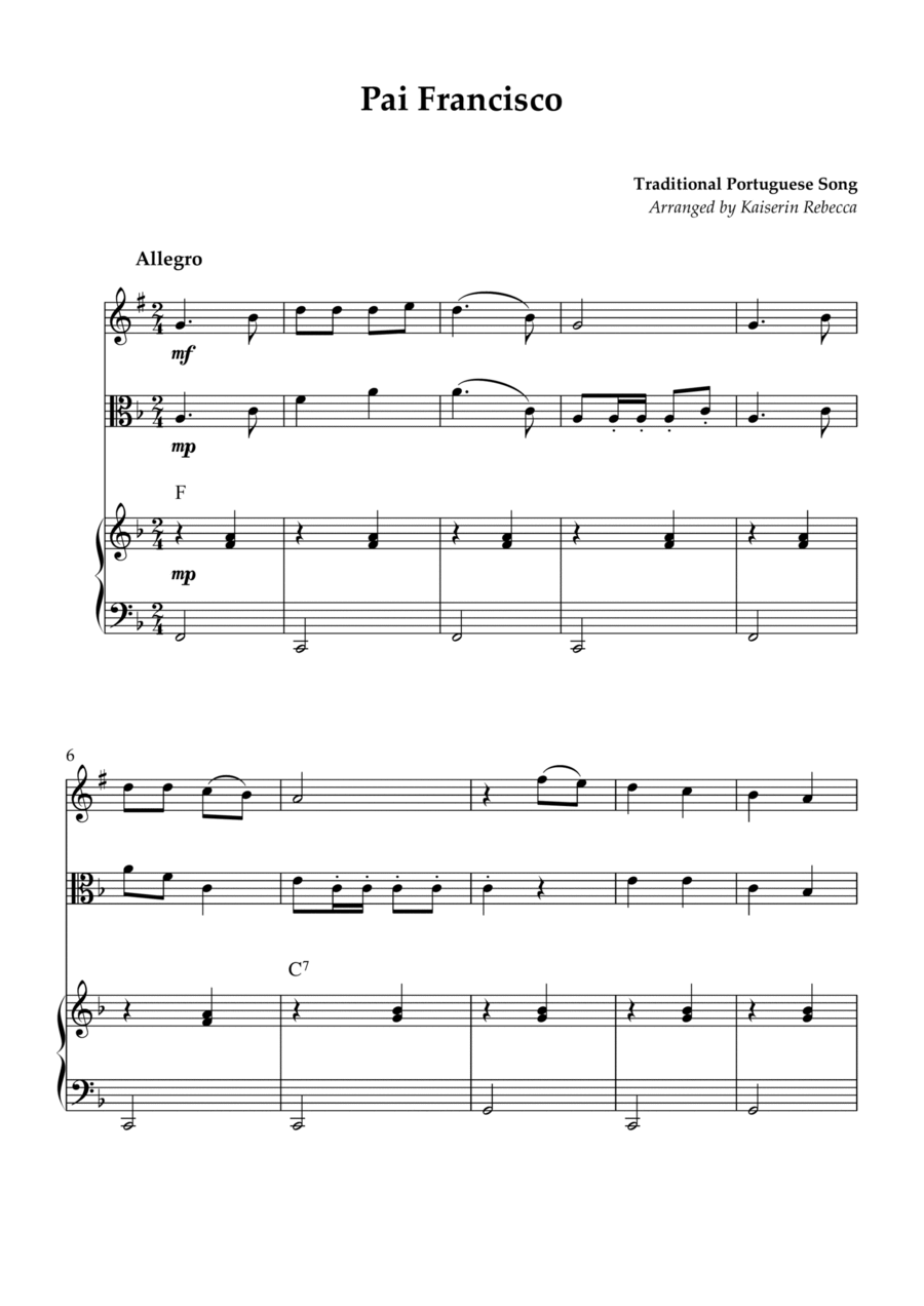 Pai Francisco B-Flat Clarinet scores gallery preview page 1