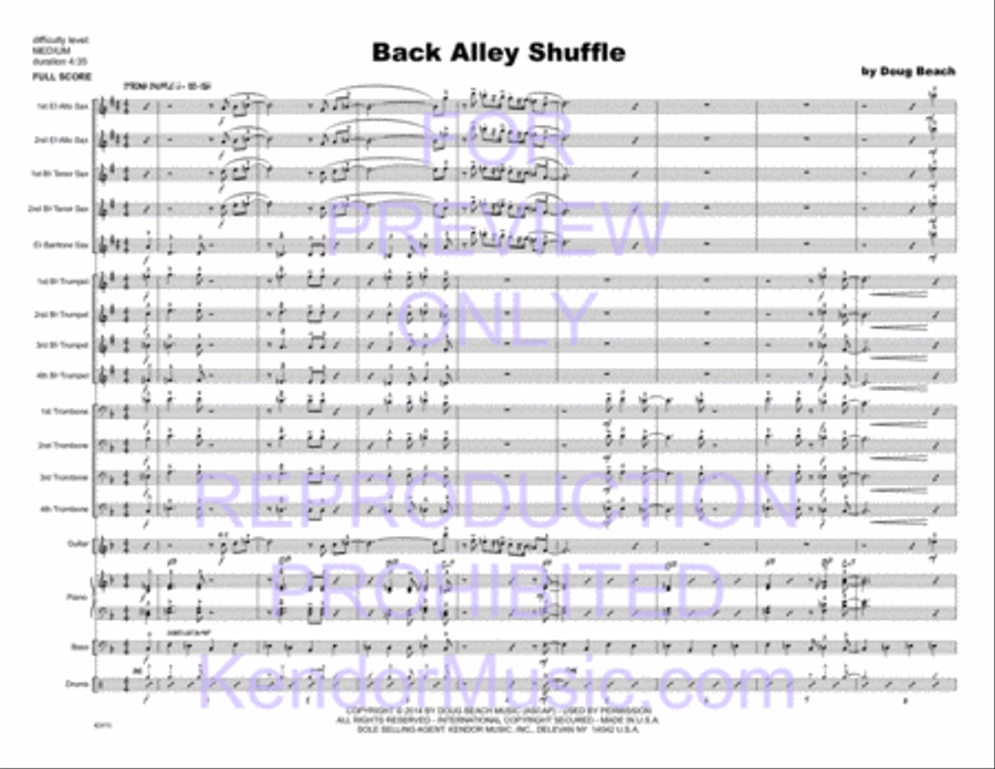 Back Alley Shuffle Jazz Ensemble scores gallery preview page 2