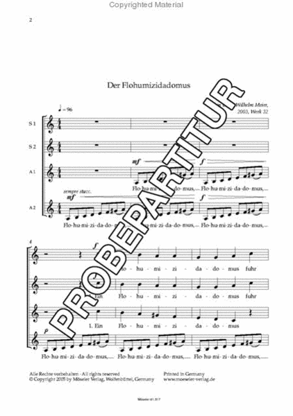 Der Flohumizidadomus op. 32