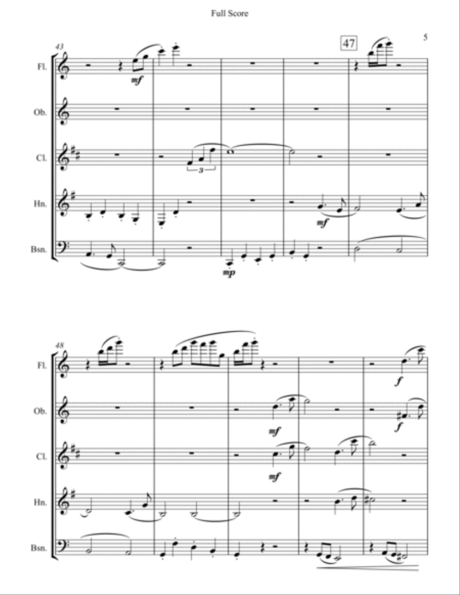 Make Believe Make Believe Woodwind Quintet scores gallery preview page 5