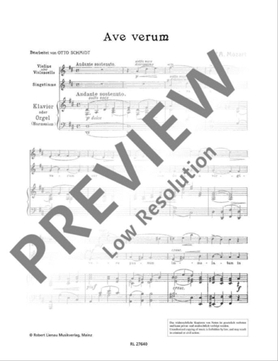Ave verum Piano Trio scores gallery preview page 4