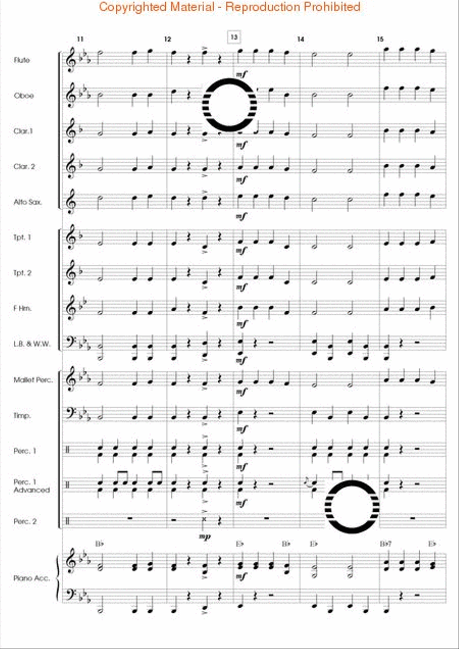Popcorn Prelude Concert Band scores gallery preview page 4