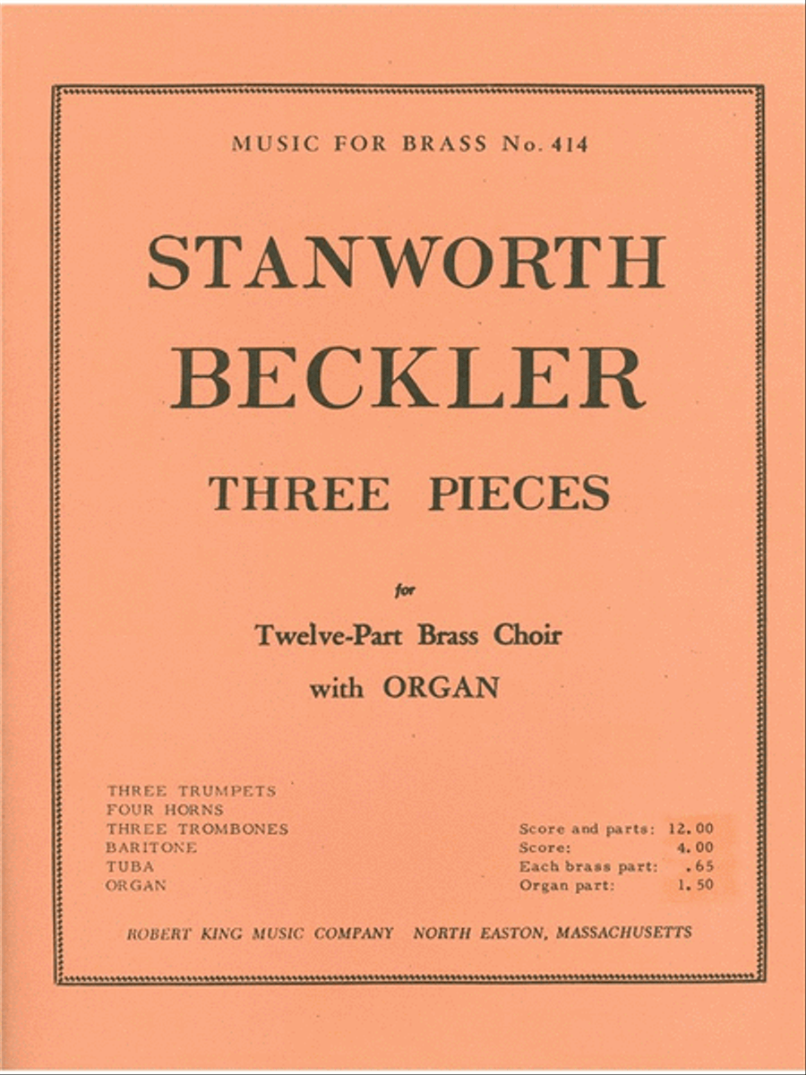 3 Pieces (ensemble-brass 8 Or More) School and Community scores gallery preview page 1