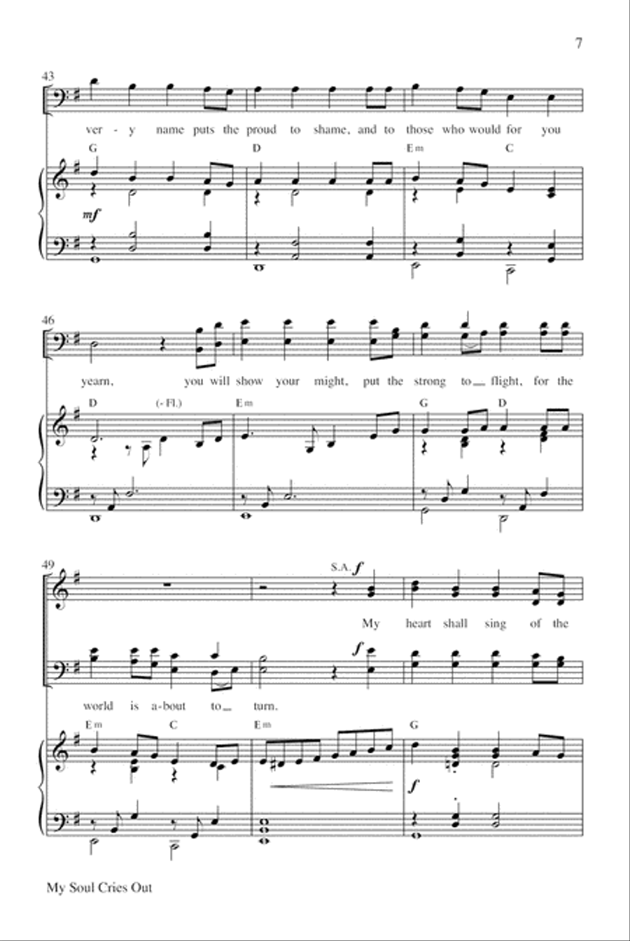 My Soul Cries Out (Canticle of the Turning) 4-Part scores gallery preview page 8