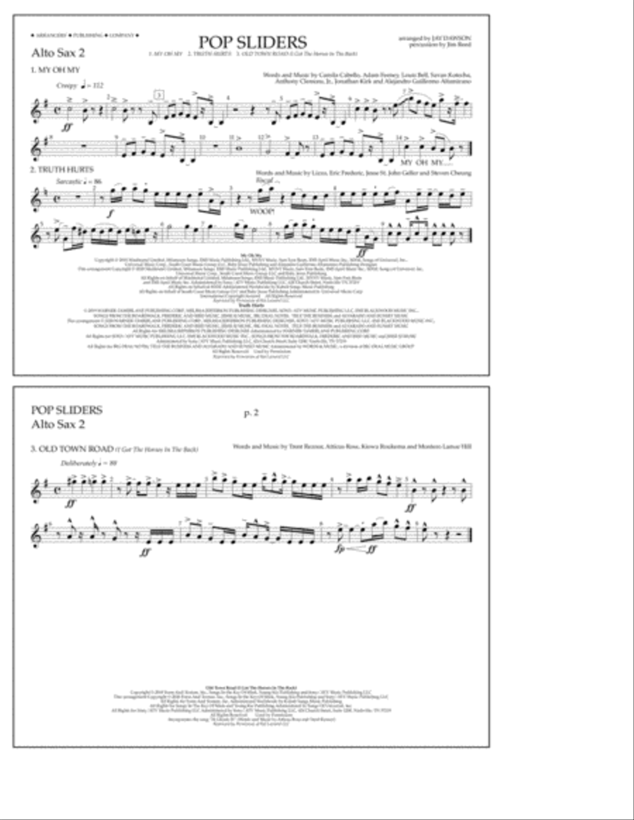 Pop Sliders - Alto Sax 2
