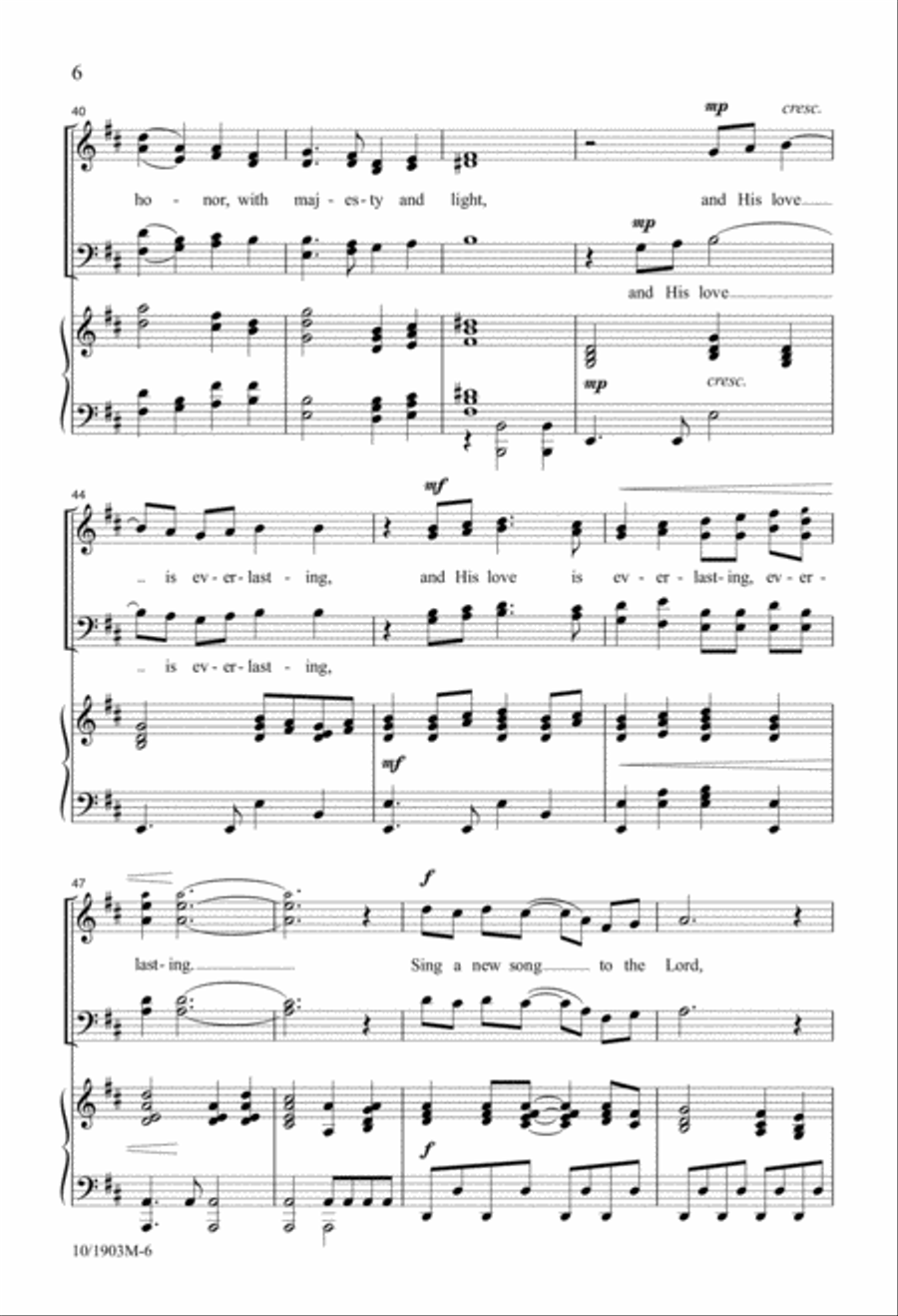Sing a New Song to the Lord 4-Part scores gallery preview page 6