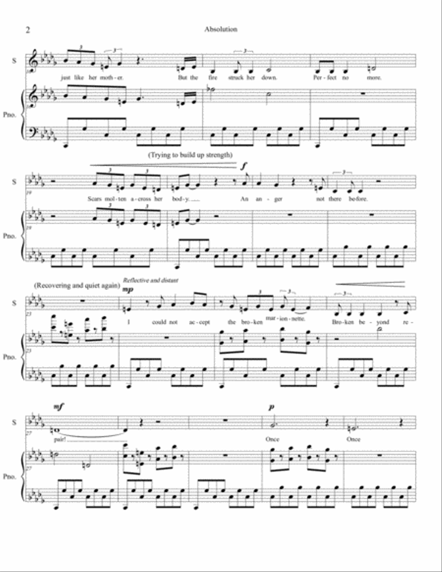 Absolution for Voice and Piano Voice Solo scores gallery preview page 2