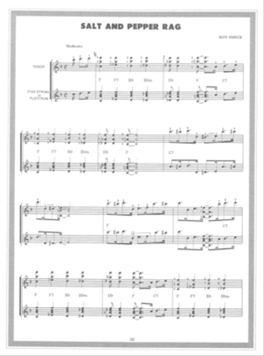 Ragtime Banjo For Tenor or Plectrum Banjo Banjo scores gallery preview page 4