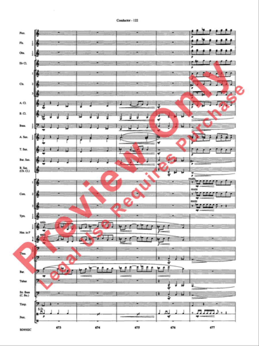 Symphony No. 3 for Band Concert Band scores gallery preview page 125