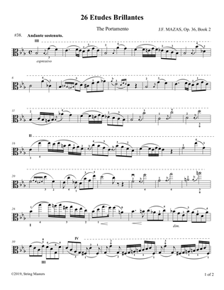 Mazas, Etudes for Viola Op 36, Book 2, No.38