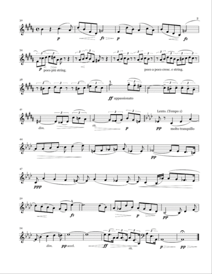 Silent Woods for Horn and Piano Piano Accompaniment scores gallery preview page 3