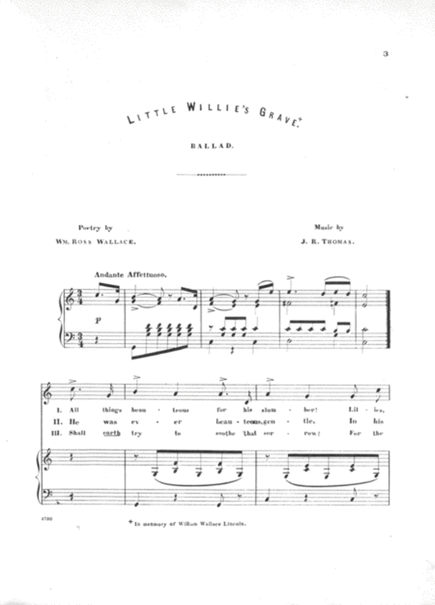 Little Willie's Grave. Ballad