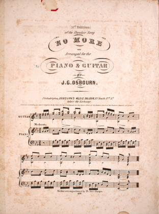 Book cover for 3rd Edition of the Popular Song No More