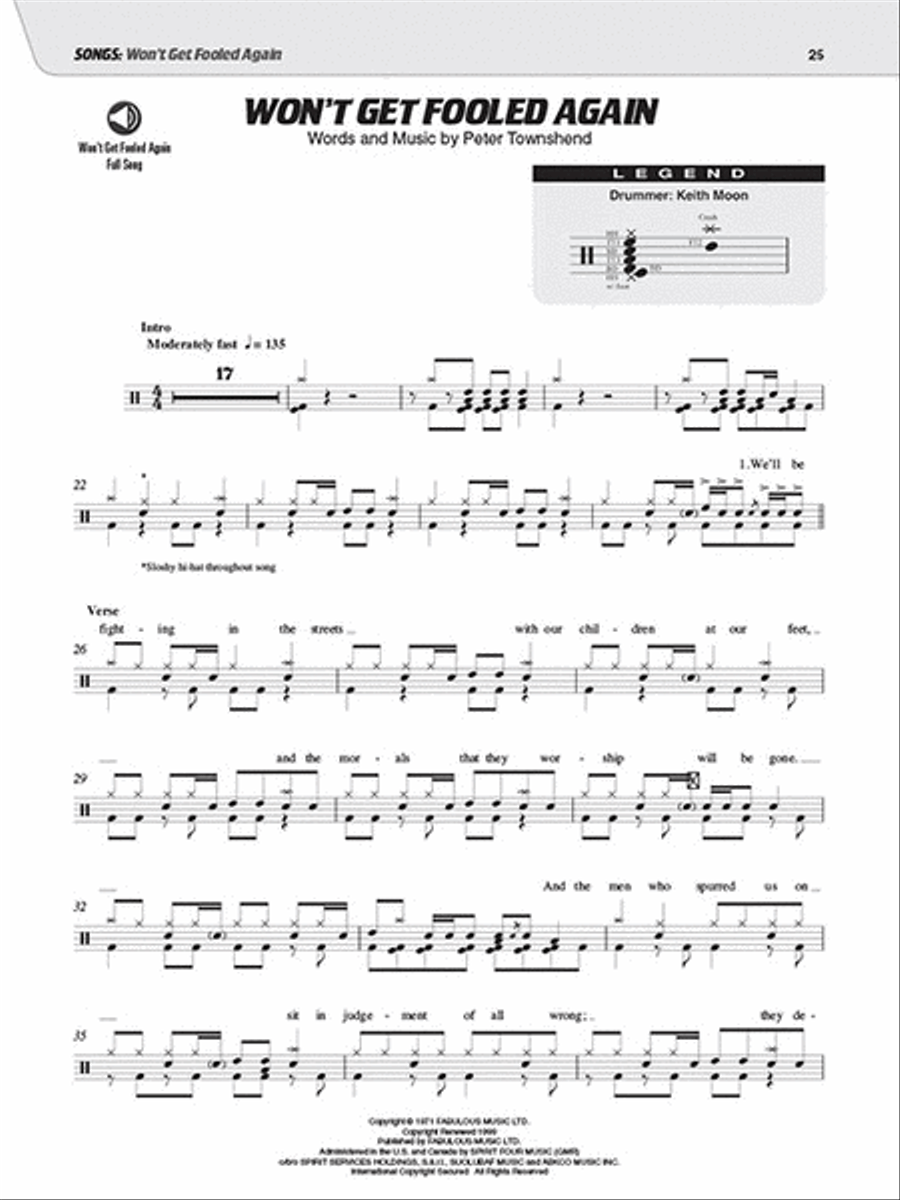Play like Keith Moon Drums scores gallery preview page 4