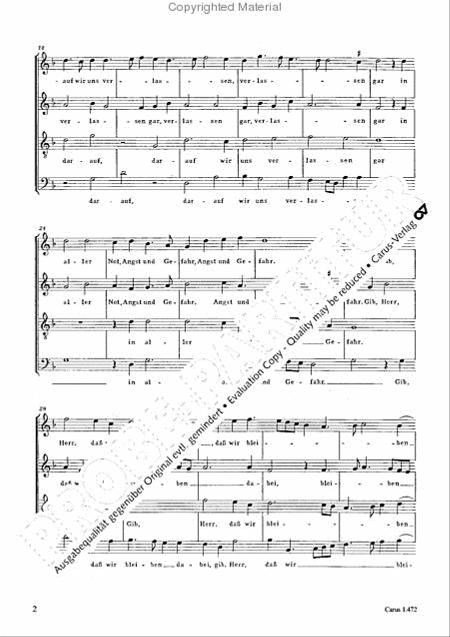 Ach Gott, erhalt uns bei deinem Wort 4-Part scores gallery preview page 3