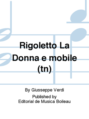 Book cover for Rigoletto La Donna e mobile (tn)