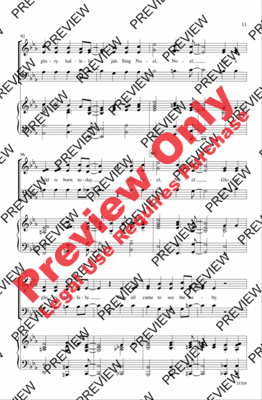 Sing Noel, Noel! 3-Part scores gallery preview page 11